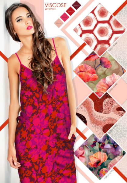 Viskose Floral Pink - Stenzo